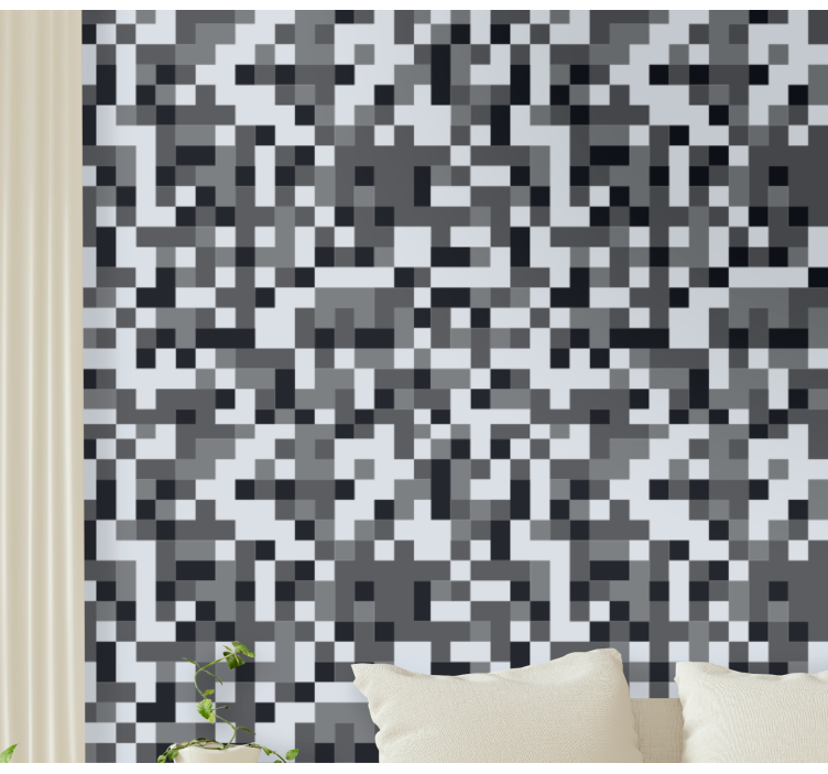 Geometric Pixelation abstract wallpaper - TenStickers