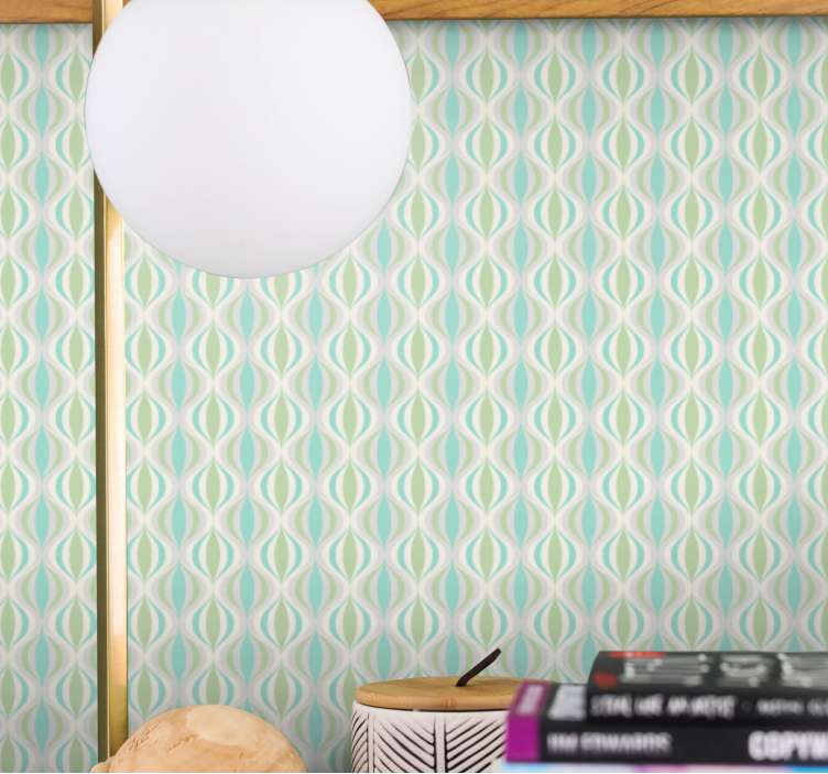 Geometric Teardrop Pattern wallpaper geometric - TenStickers