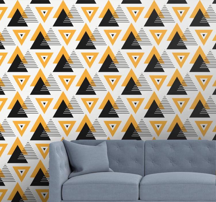 Geometric Triangle Fusion wallpaper geometric - TenStickers