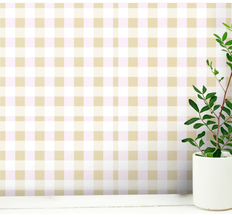 Gingham Check wallpaper squares - TenStickers