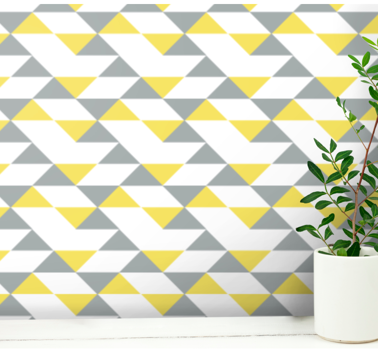 Gray pantone pattern Triangle Wallpaper - TenStickers