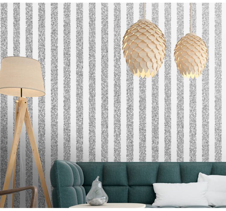 Gray stone effect  vertical wallpaper - TenStickers