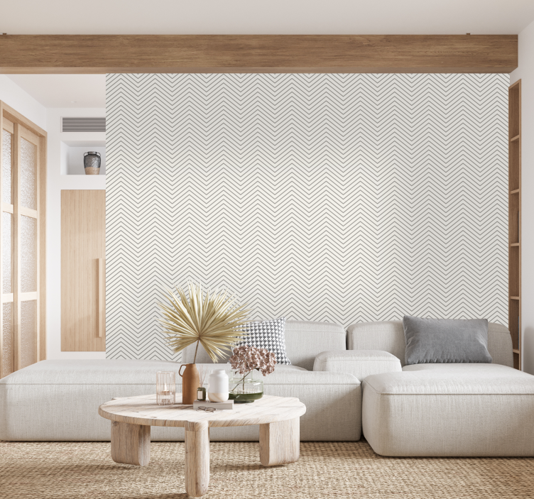 Grey lines rustic wallpaper - TenStickers