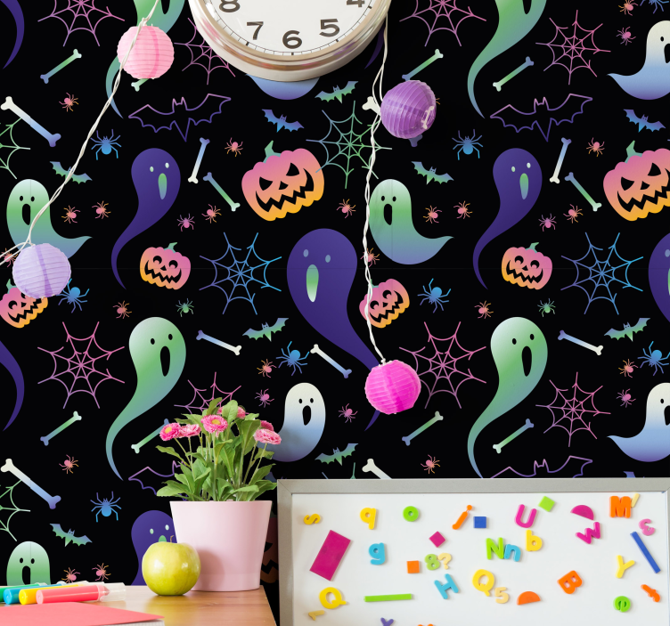Halloween Motifs cute halloween wallpaper - TenStickers