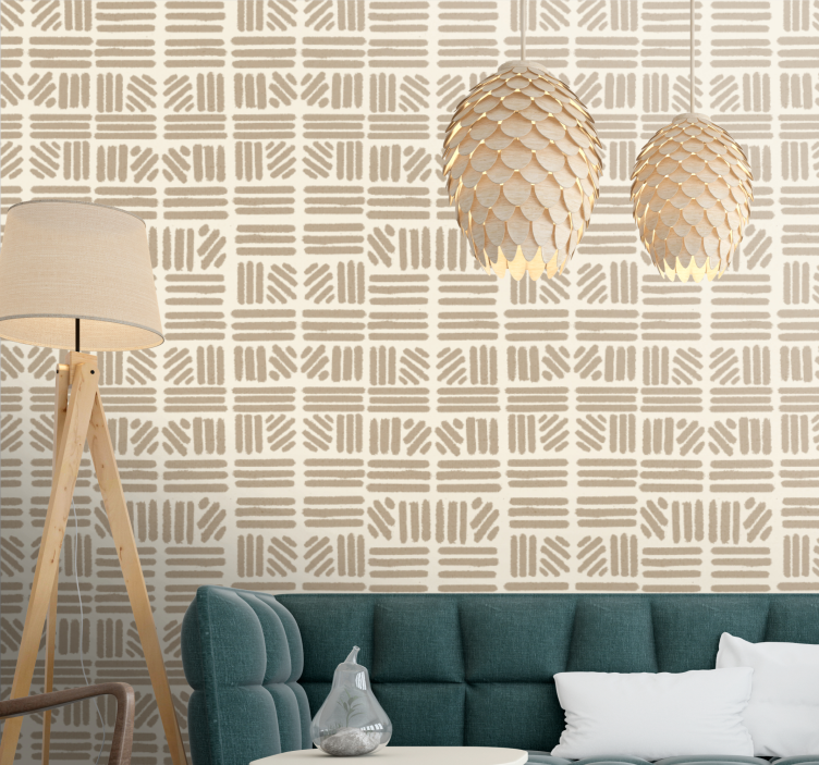 Handmade Horizontal Stripes Wallpaper - TenStickers