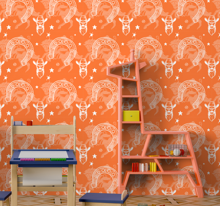 Horseshoe Bedroom Wallpaper - TenStickers