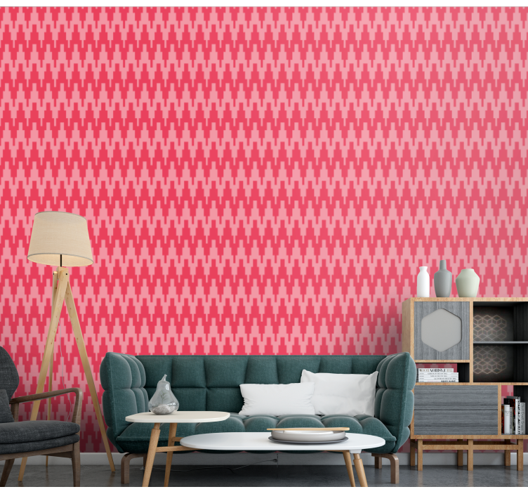 Houndstooth Motif wallpaper geometric - TenStickers