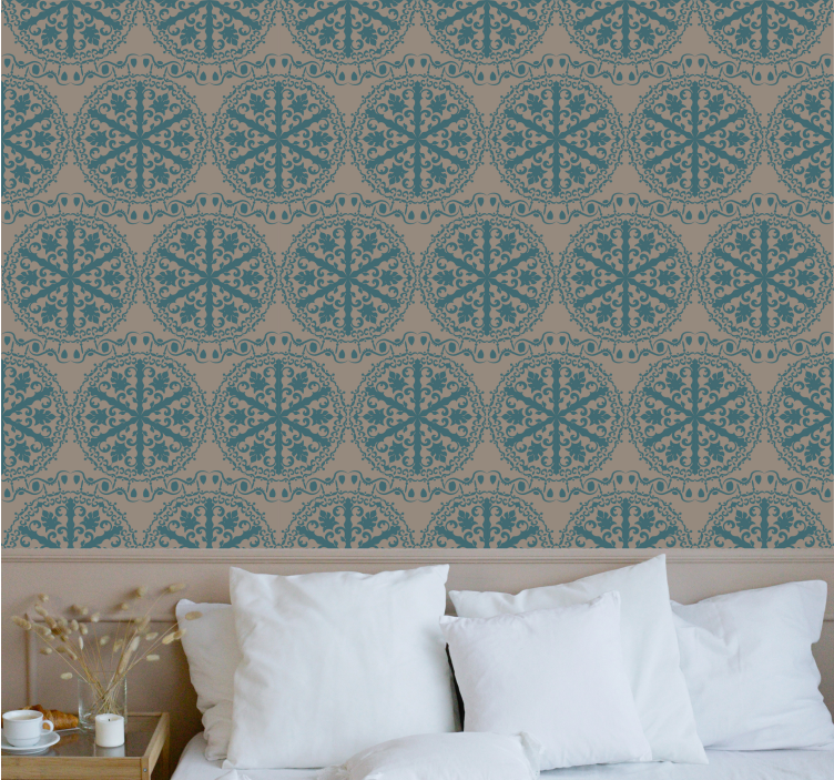 Intricate Medallion Pattern ornamental wallpaper - TenStickers