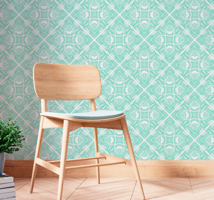 Intricate pattern design ornamental wallpaper - TenStickers