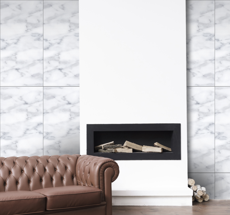 Large Marble Tile Stone Wallpaper - TenStickers