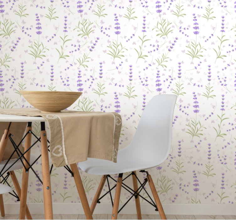 Lavender Floral Arrangement flowers wallpaper - TenStickers