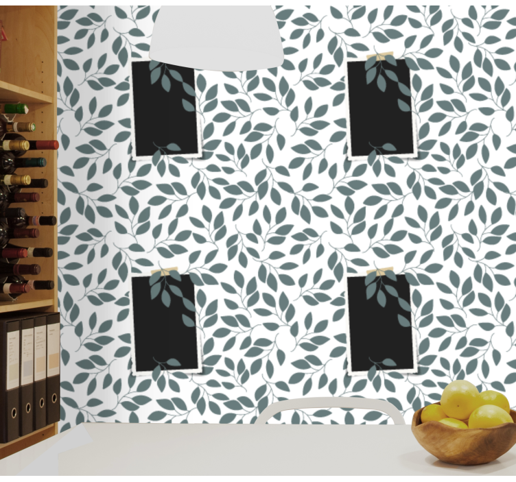 Leafy Botanical leaves wallpaper - TenStickers