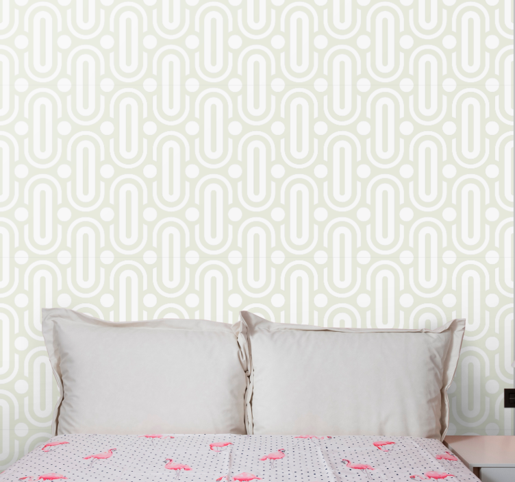 Linked Chain Pattern wallpaper geometric - TenStickers