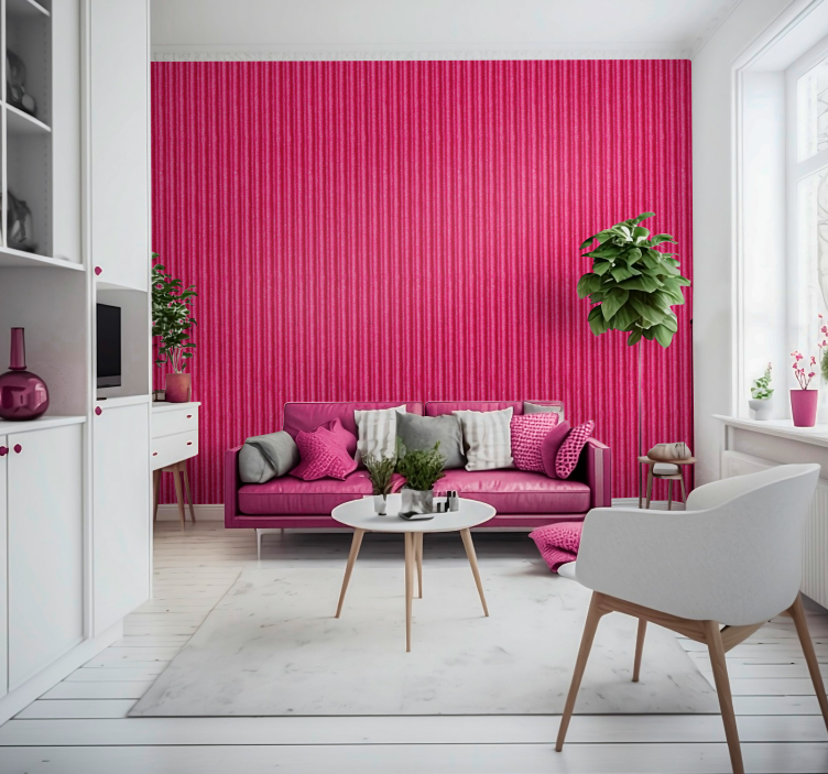 magenta fabric living area wallpaper - TenStickers