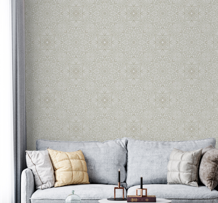 Mandala Patterns Flowery Wallpaper - TenStickers