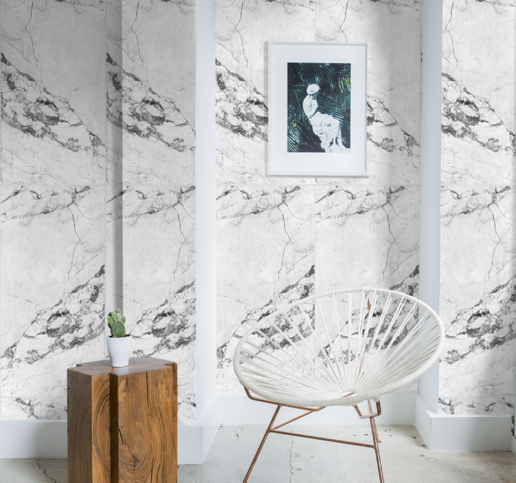 Marble pattern light and dark Stone Wallpaper - TenStickers