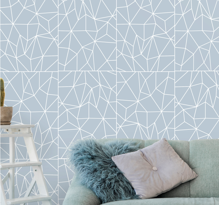 Modern line patterns Striped Wallpaper - TenStickers