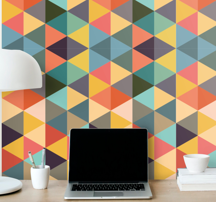 Multicolor geometric patterns Wallpaper - TenStickers