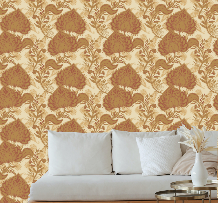 Nature Inspired Design floral wallpaper - TenStickers