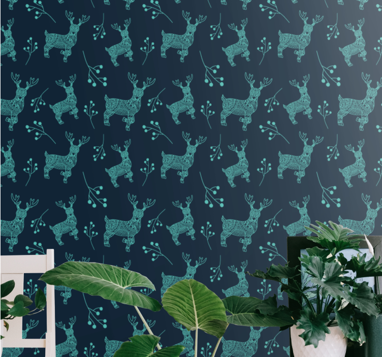 Nature-Inspired Motif animals wallpaper - TenStickers