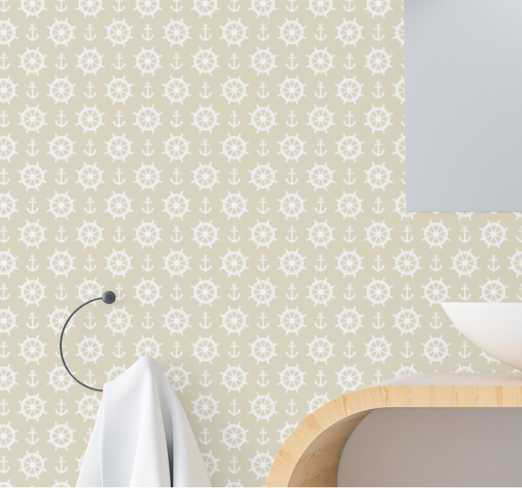 Nautical Motif Design tile effect wallpaper - TenStickers