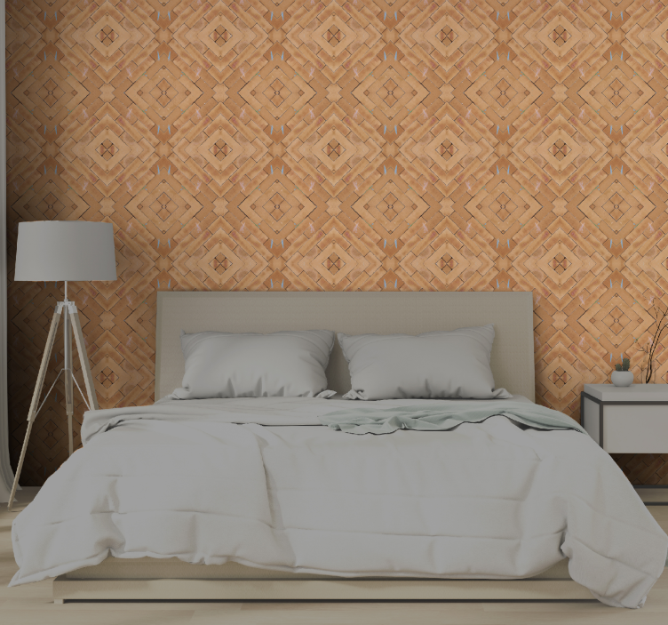 Orange tones texture brick wallpaper - TenStickers