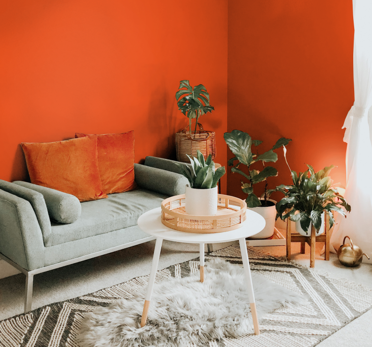 Orange color design wallpaper - TenStickers