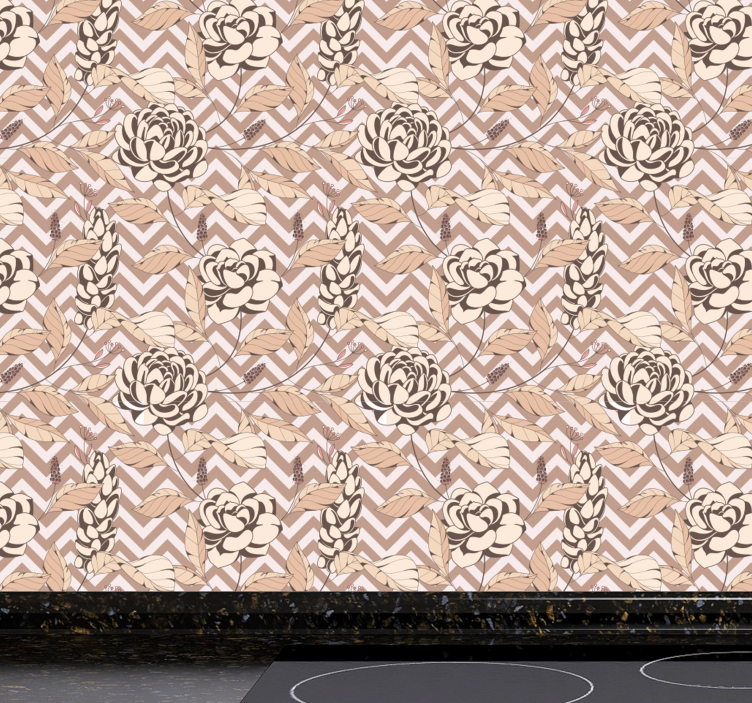 Ornate Floral Pattern floral wallpaper - TenStickers