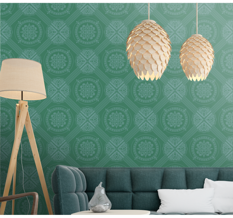 Ornate Medallion ornamental wallpaper - TenStickers