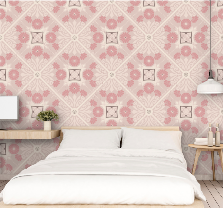Pastel vintage style pattern classic wallpaper - TenStickers