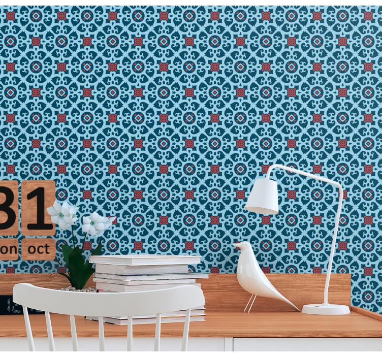 Patterned Tiles tile effect wallpaper - TenStickers