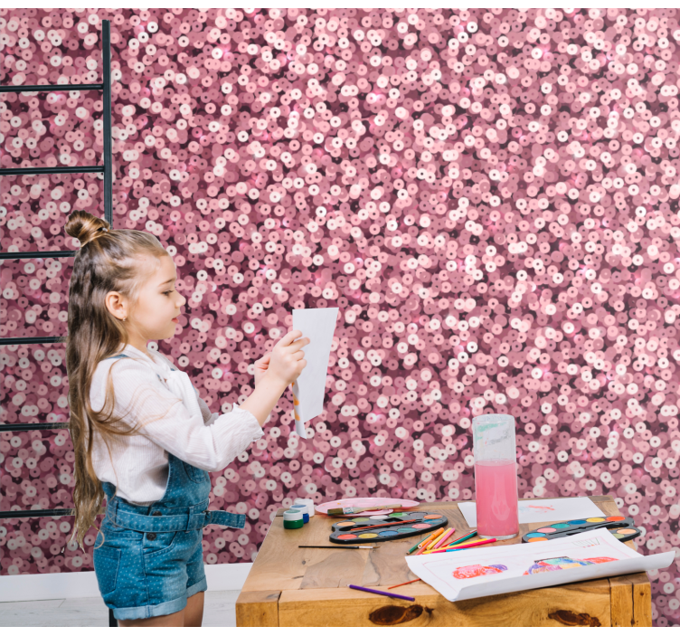 Pink sparkle modern wallpaper - TenStickers