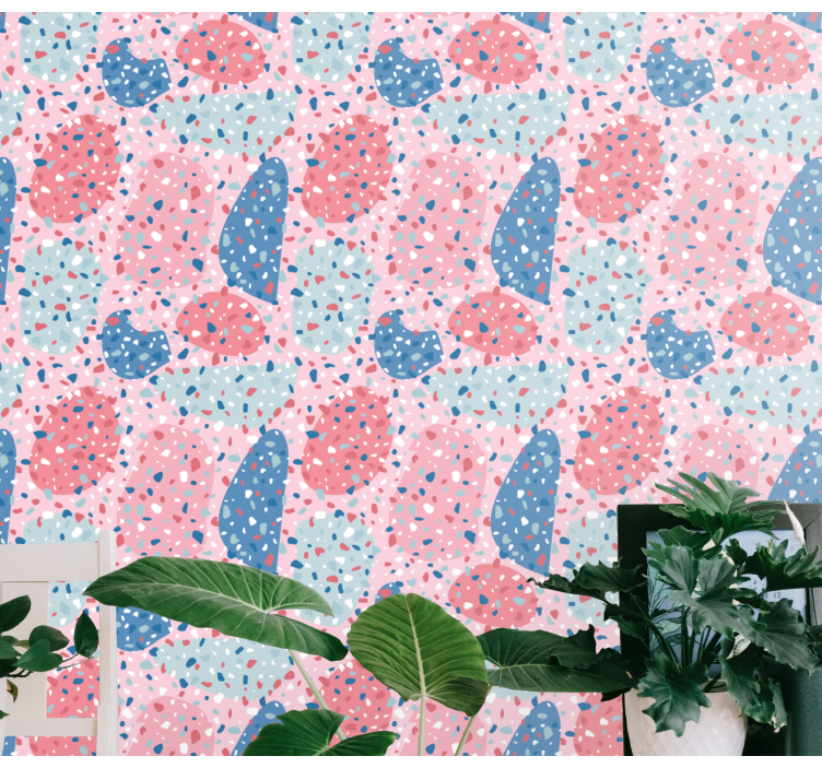 Pink terrazo stone wallpaper - TenStickers