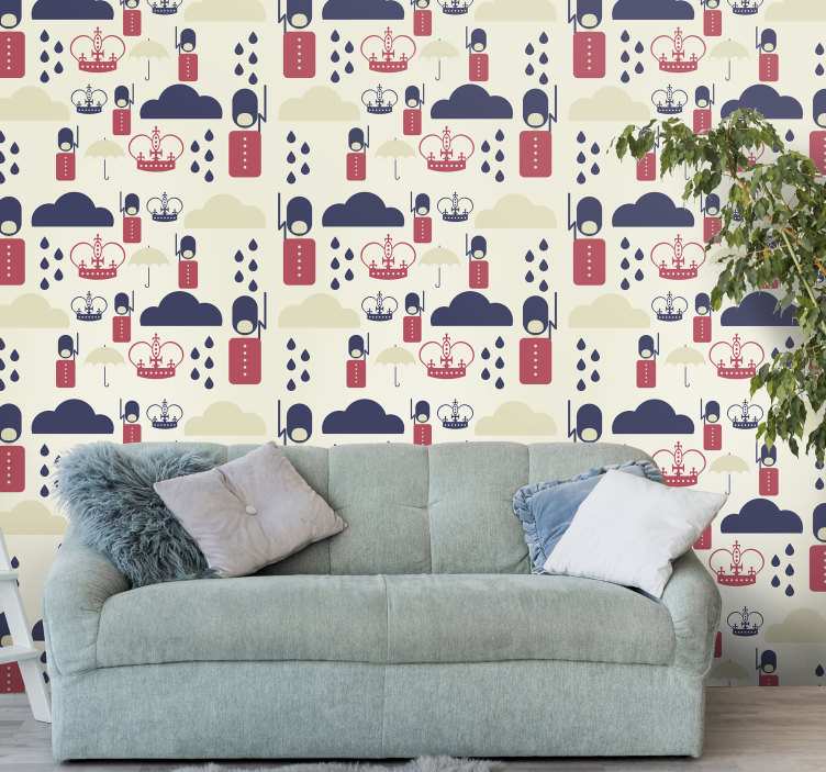 Queen's Guards Vintage Wallpaper - TenStickers