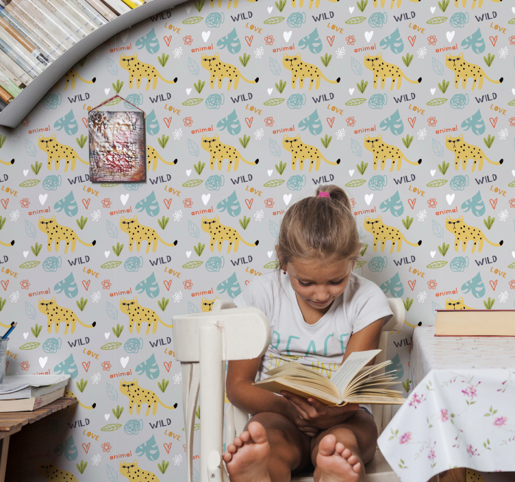 Safari Motif Ensemble animals wallpaper - TenStickers