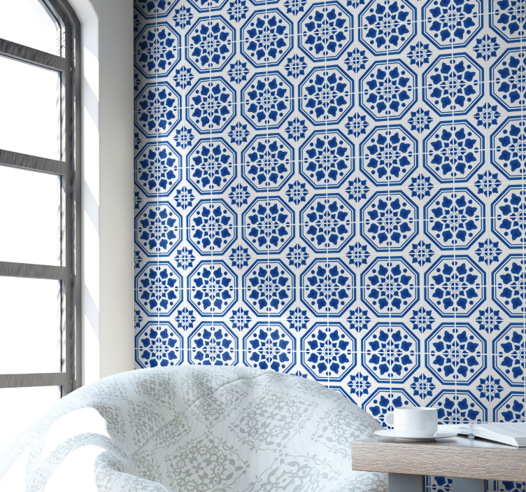 Sapphire Classics Ornamental Wallpaper - TenStickers