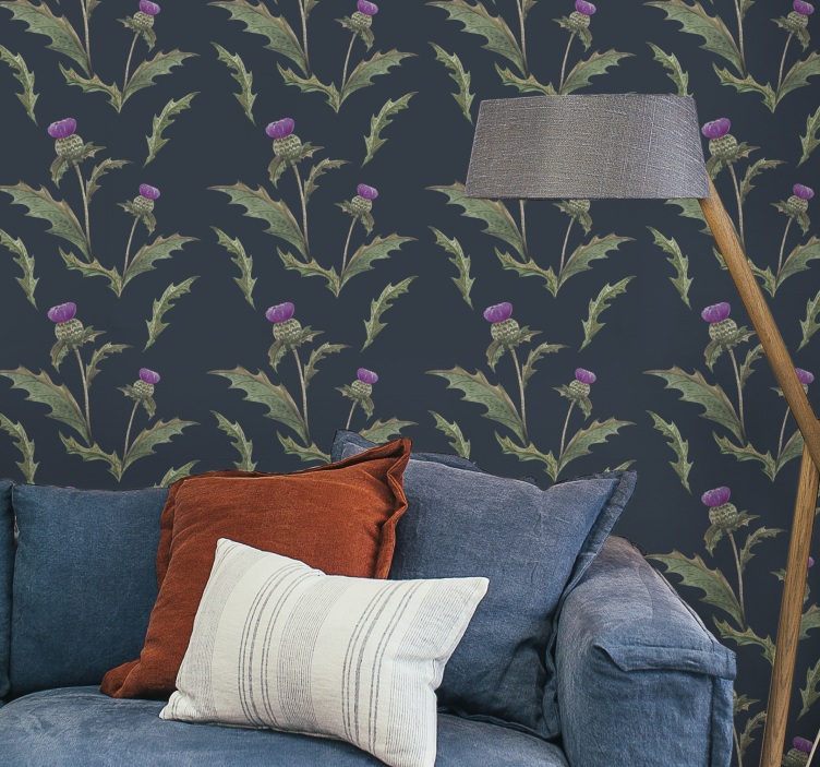scottish thistle Flower Wallpaper - TenStickers