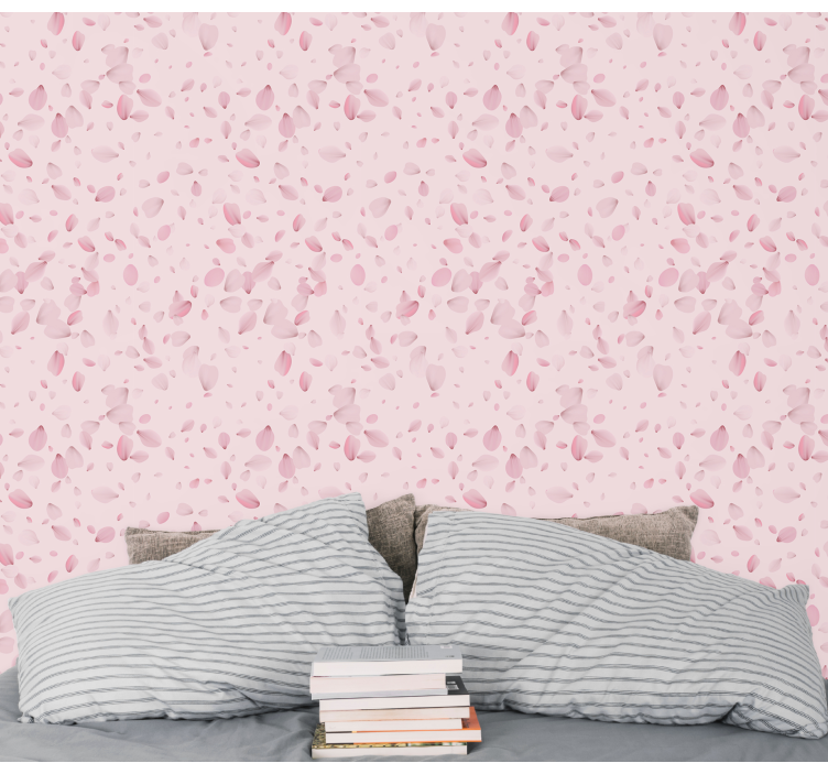Seamless sakura petals falling cherry wallpaper - TenStickers