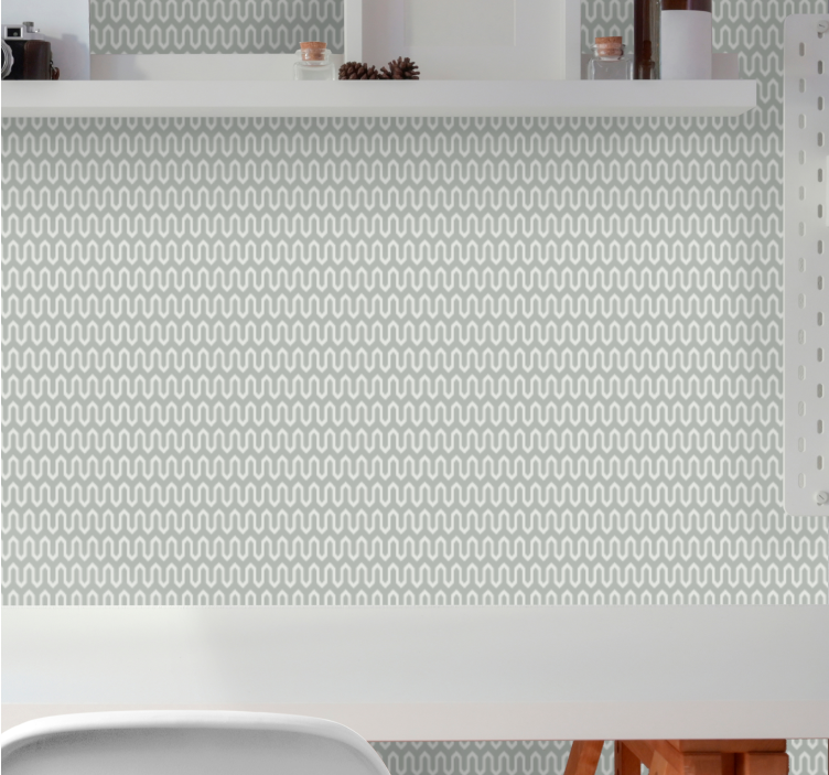 Sleek Wavy Pattern wallpaper geometric - TenStickers