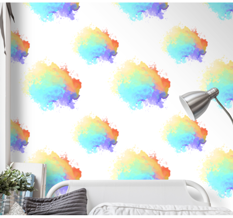 Splash colors party abstract wallpaper - TenStickers