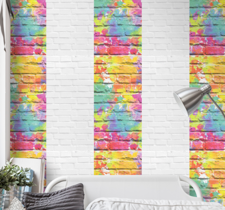 Splash paint stripes Art Wallpaper - TenStickers