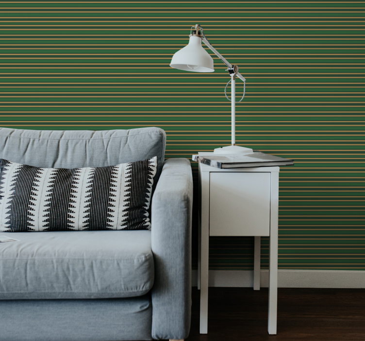 Springboks colours striped Horizontal Wallpaper - TenStickers
