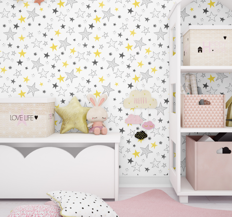 Star Pattern Texture Wallpaper - TenStickers
