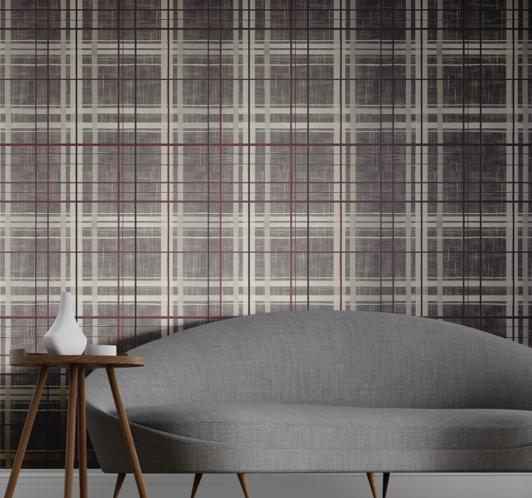 Stone effect Scotthish pattern wallpaper squares - TenStickers