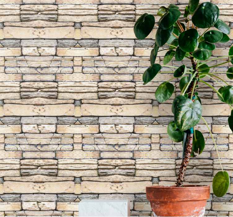 Stylish stone design wallpaper - TenStickers