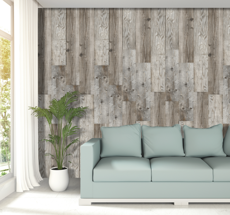 Stylish wood Modern Wallpaper - TenStickers