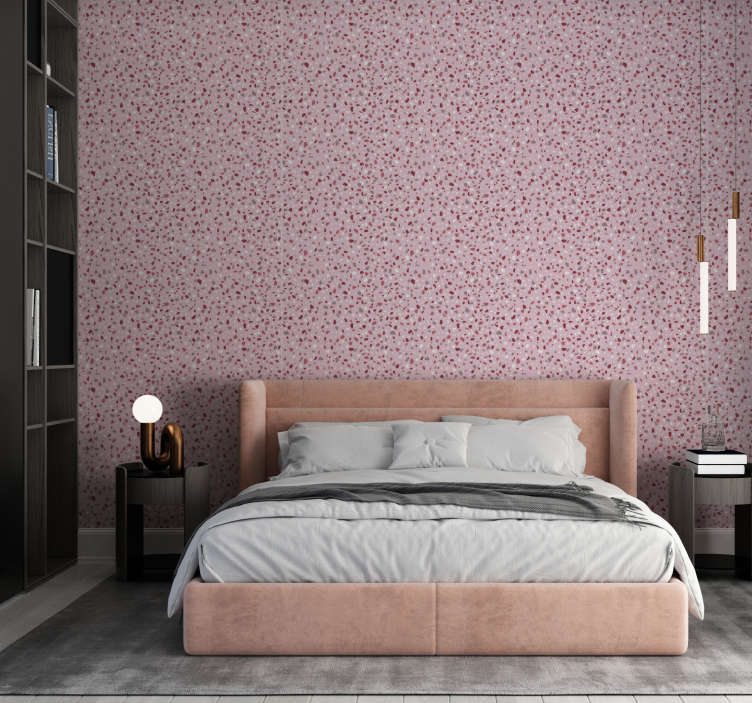Terrazzo Textured polka dots wallpaper - TenStickers