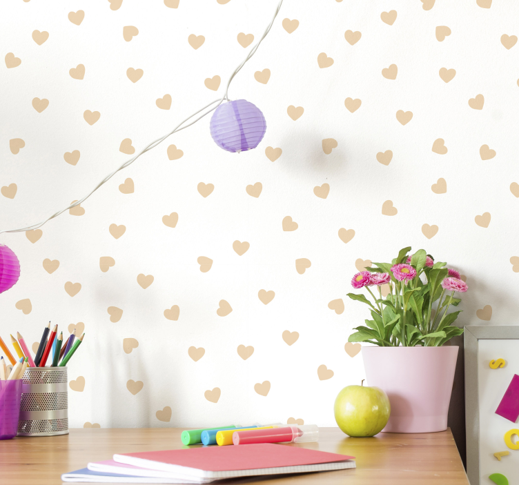 Tiny hearts modern wallpaper - TenStickers