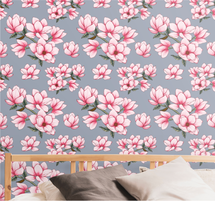 Tree beautiful magnolia flower  Flower Wallpaper - TenStickers