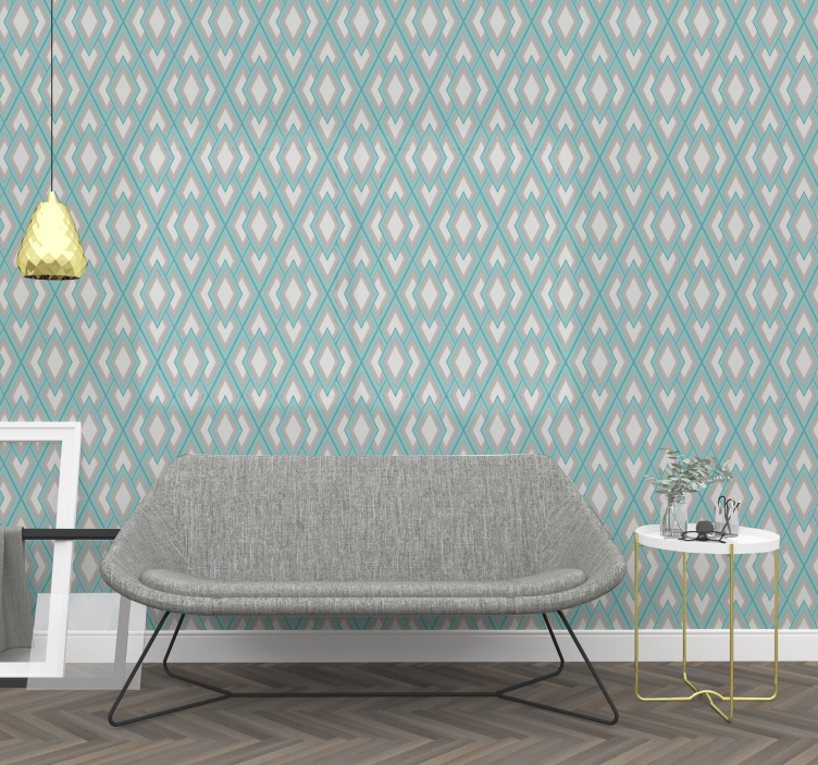 Triangle Wallpaper with geometric patterns - TenStickers